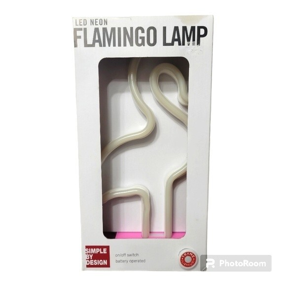LED Neon Flamingo Lamp Party Tabletop Light - Picture 1 of 7